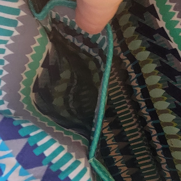 Vera Bradley Small Ella Teal Tote Bag - Picture 5 of 16